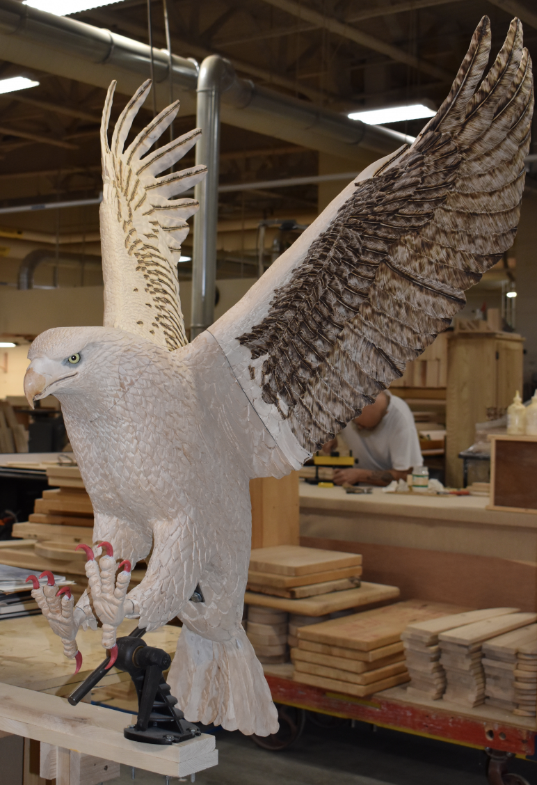 hand carved wooden eagle nh furniture masters